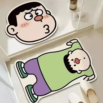 Напольный коврик в стиле диатомовой грязи, коврик для ванной комнаты, коврик для входной двери, комплект из двух предметов 40 * 60 + 40 * 40cm