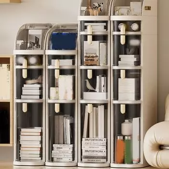 Напольный шкаф для хранения в ванной комнате, вертикальный блок для хранения в ванной комнате с ящиками и роликами, тонкая башня для хранения большой вместимости для Two layers small белый