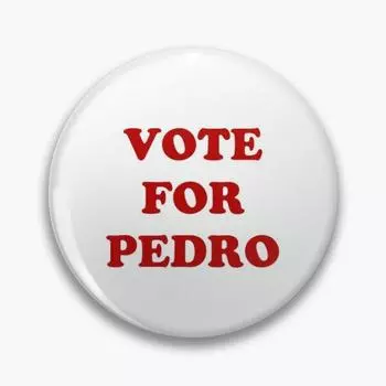Наполеон Динамит, голосуйте за Педро, настраиваемая мягкая пуговица, воротник, мультяшная шляпа, значок, одежда, женская металлическая декоративная брошь для влюбленных