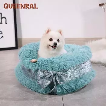 Наполнитель для кошачьего туалета, круглый бант, плюшевый милый питомник, наполнитель для кошачьего туалета, кровать для собаки, товары для домашних животных