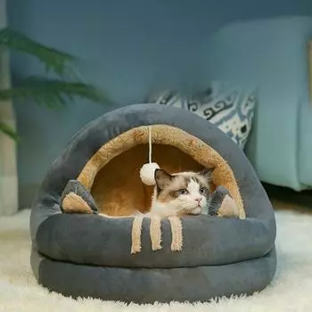 Наполнитель для кошачьего туалета на все времена года. Полузакрытый наполнитель для кошачьего туалета. Съемный и моющийся. Теплые зимние принадлежности для маленьких собак. 45*45*35cm