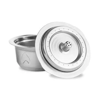 Наполняемые кофейные капсулы из нержавеющей стали, многоразовый набор фильтров для кофейных капсул, совместимый с серебряный