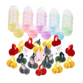 Наполняемые пасхальные яйца, красочные милые креативные пустые яйца, игрушки, украшения для вечеринки по случаю дня рождения, сумка для подарков 24pcs