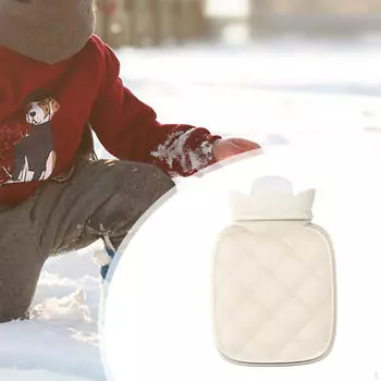 Наполняющий мешок для воды, грелка с мягкой сетчатой текстурой, удобная грелка для рук для дивана бежевый