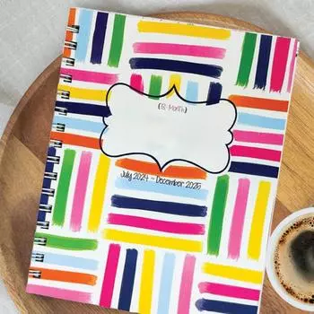 Напоминание для блокнота Binder, еженедельные и ежемесячные обзоры, эластичная герметизация, ежемесячные разделительные этикетки, список дел One Size