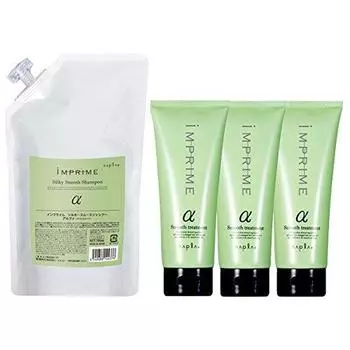 Napra In Prime Silky Smooth Alpha Шампунь 700 мл Сменный блок для лечения 200 г x 3 шт. набор +