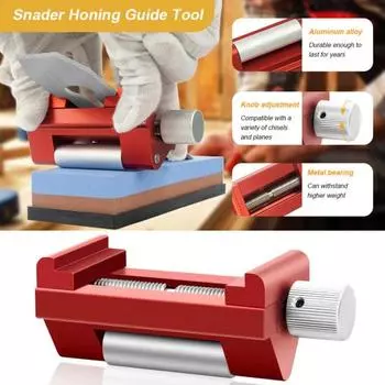 Направляющая для хонингования Прочная конструкция Регулируемый износостойкий держатель для заточки долота по дереву Поставка для мастерской красный