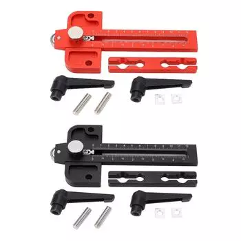 Направляющая для настольной пилы с роликом, двойной шкалой, для тонкой продольной резки по дереву, локатор, подходит для 3/4x3/8 3 Black