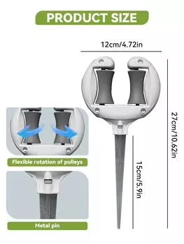 Направляющая для садового шланга, металлический штифт, стойка для садовой водопроводной трубы, держатель для газона с верхним роликом, руководство по размещению садового шланга для полива