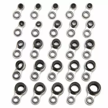 Направляющая для удилища из нержавеющей стали для замены, набор из 25 предметов, 1,0 мм, 5,8 мм