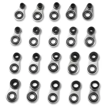 Направляющая для удочки из нержавеющей стали, набор из 20 предметов, замена 1,1 мм ~ 3,0 мм серебряный