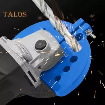 Направляющий инструмент для заточки сверл Компактная конструкция Многоразовая многофункциональная точилка для сверл Заточная насадка синий