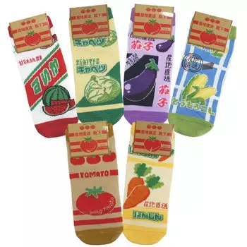 напрямую с производства 6 по 1 паре в каждом наборе Ретро, область, носки, 19-23см, узоры,