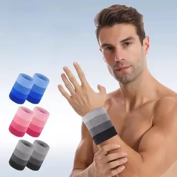 Напульсник для женщин и мужчин, фитнес-тренажер, напульсник, поддержка, волейбол, баскетбол, бадминтон, спортивные наручные бинты, протектор чёрный