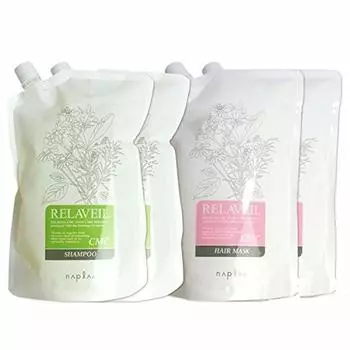 Napura Lilaveil CMC Шампунь 1000 мл x 2 Маска для волос 1000 г x 2 Сменный набор +