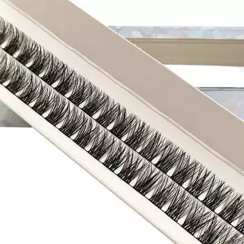 Наращивание ресниц ручной работы, сегментированные ресницы, эффектные пучки ресниц, мягкие ленты, ресницы, макияж, прозрачные терьерские ресницы 8mm