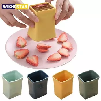 Нарезка для чашек, нарезка для фруктов, нарезка для яиц, нержавеющая сталь, нарезка для клубники, быстрое приготовление фруктов, овощей, резак для клубники зелёный