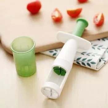 Нарезка для фруктов, четвертьрезка, лезвие из нержавеющей стали, многофункциональный инструмент для резки винограда, черри, помидоров, клубники, овощей для малышей, инструмент для резки фруктов, кухня зелёный