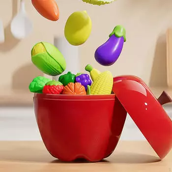 Нарезка фруктов и овощей Игрушка Кухонный аксессуар Ролевые игры Фрукты Овощи 32 pieces