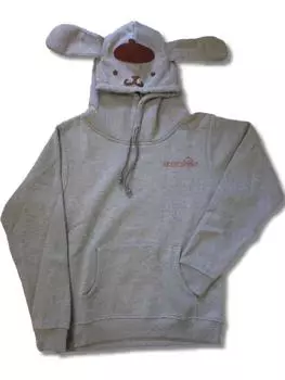 Narikiri Pom Pom Purin Purin Hood Pattern Long Sleeve Parka Fleece Inlin Grey M [Sanrio] Womens