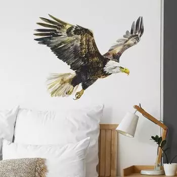 Нарисованный мультяшный орел спальня гостиная кабинет фон ландшафтный дизайн настенные наклейки самоклеящиеся 30*39CM/fun-f148