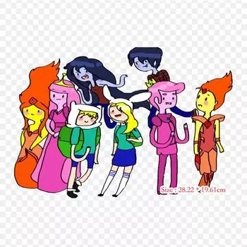 Нарисуйте персонажей, Финн, человек, собака Джейк, утюг на теплопередаче, печать, виниловые нашивки, наклейки для одежды, аппликации «сделай сам», моющиеся нашивки