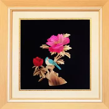 Народные произведения искусства ручной работы, пшеничная солома, горячее тиснение тростника, украшения для спальни, подвесные украшения, декоративные картины 25cm*25cm*2.5cm