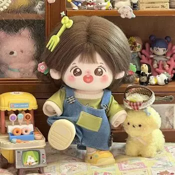 Наряд для куклы 20 см: Милый джинсовый комбинезон с футболкой 20cm (Clothes Only)