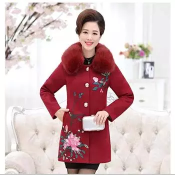 Наряд для мамы с плюшевой и утолщенной шерстяной курткой оверсайз для женской осенне-зимней одежды, модная хлопковая куртка средней длины 5XL