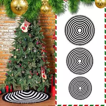 Наряд для рождественской елки, коврик для колец и праздничное украшение для семейной вечеринки в помещении перед Рождеством, добавьте радости в ваше Рождество One Size