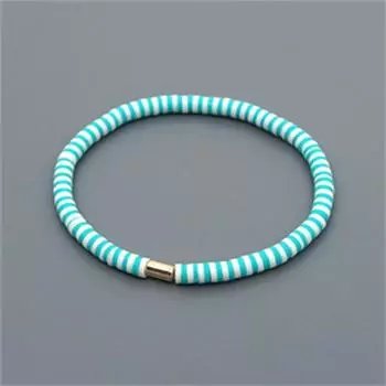 Наряд с орнаментом, браслет, праздничный пляжный женский браслет, модный стильный стиль, аксессуары, красочные мягкие керамические буквы 17.5cm