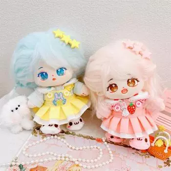 Наряды 20 см хлопковое кукольное платье юбка на бретельках плюшевая игрушка одежда аксессуары для кукол white shoes