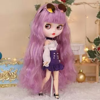 Наряды для ICY DBS Blyth Doll Rock Bunny Idol, платье с очками, модный костюм 1/6 BJD Ob24, косплей, аниме для девочек