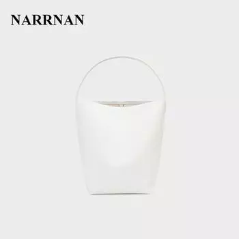 Narrnan Bucket Bag [Productivity Leather Pattern] Tr New Arrival Normcore Bag Large Capacity Satchel Shoulder Bag Bucket bag [milkshake White]]