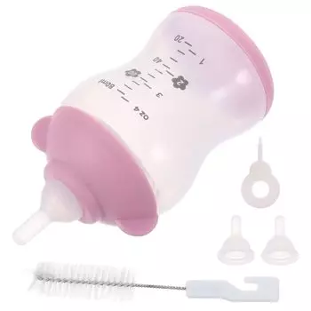 Narrow Mouth Pet Feeding Bottle 80ml Puppy Kitten Spare Nipple Brush Nursing Supplies Nursing Supplies Logo Random
