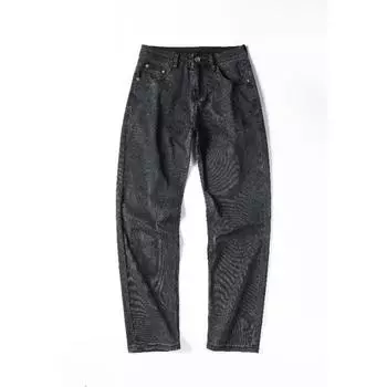 Narrow Version of American High Street Wide-leg Black Jeans Men s Loose Straight Trousers 28 чёрный
