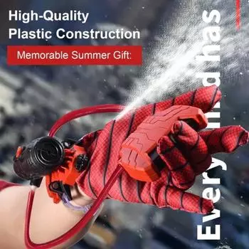 Наручная пусковая установка для стрельбы по воде, игрушка с пауком, супергерой, садовые перчатки, летняя уличная пресса, пляжный газон, брызги воды A