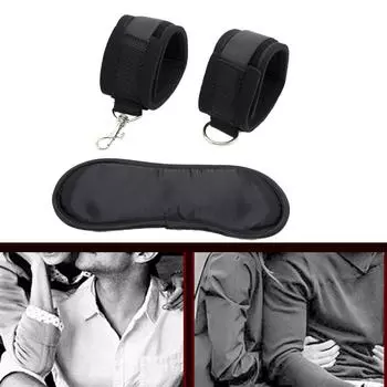 Наручники Браслеты на лодыжки Набор масок для глаз SM Bondage Fetish Handcuffs Kit Cuff Restraint Set Handcuffs Restraints Sex Toys