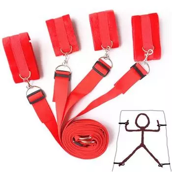 Наручники для пар, игры для взрослых, секс-инструменты, удерживающие наручники для ног, связывание под кроватью, любовные игрушки для влюбленных MYY plush