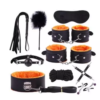 Наручники для взрослых, игрушки, повязки для косплея, фетиш-удерживающий ремень SM, 10 шт./компл.