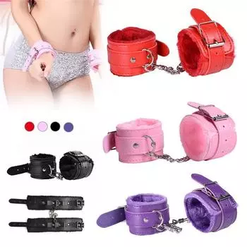 Наручники Секс-рабыня Кольцо на руку Манжеты на щиколотке Удерживающая игрушка из искусственной кожи
