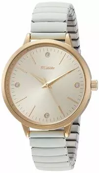 Наручные часы Analog Crepe Metal Band Bellows White Dial White [Fieldwork] QKS146-1 Женские белый