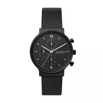 Наручные часы ANCHER SKW6762 Черные, оригинальный импортный продукт [Skagen] Мужские чёрный