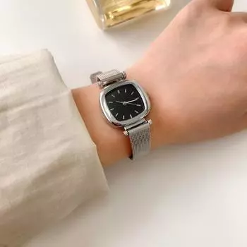 Наручные часы Blue City Square Mesh Square Metal Mesh, популярные корейские часы