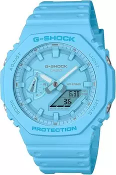 Наручные часы CASIO G-SHOCK [Японская модель] серия TONE-ON-TONE GA-2100-2A2JF мужские бирюзовые