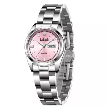 Наручные часы для женщин кварцевые брендовые милые стильные водонепроницаемые повседневные простые циферблаты с двойным открытым браслетом из нержавеющей стали подарок на день для нее часы для женщин