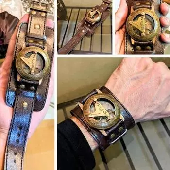 Наручные часы «Компас» на кожаном ремешке