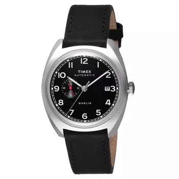 Наручные часы Marlin Jet Black Dial с автоматическим заводом и водонепроницаемостью 5 ATM TW2V62100 Black [TIMEX] Мужские [Товар]