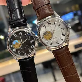 Наручные часы мужские мужские автоматические механические роскошные повседневные часы с кожаным ремешком C94