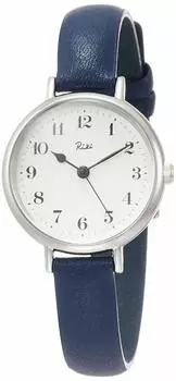 Наручные часы Riki с арабскими цифрами, белый циферблат, изогнутый, из хардлекса, ремешок из синей телячьей кожи, AKQK445, синий [Seiko Watch] «Морские часы» для женщин